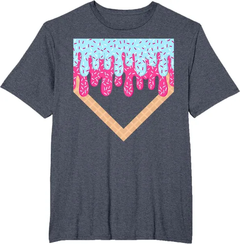 Vista 83 de Baseball Drip Boys Home Plate Ice Cream Sport Players & Fans Camiseta