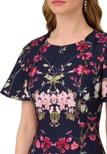 Vista 6 de Adrianna Papell Vestido de crepé floral estampado para mujer