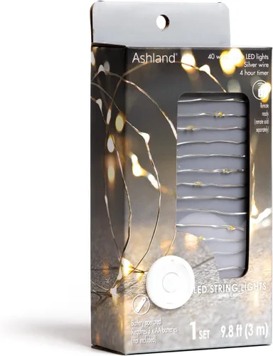 Vista 7 de Ashland Cadena de luces LED de alambre blanco cálido de 40 quilates