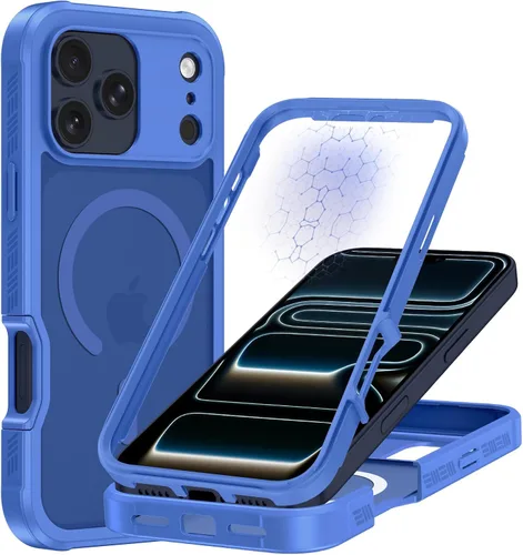 Vista 24 de Hekodonk Funda para iPhone 15 Pro Max, compatible con Magsafe [protector de pantalla de vidrio templado integrado y protección de lente de cámara]
