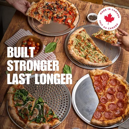 Vista 7 de Norjac Rejilla para pizza de 16 pulgadas, paquete de 6 – Malla de aluminio para horno, sin costuras, libre de óxido, bandejas de hornear duraderas