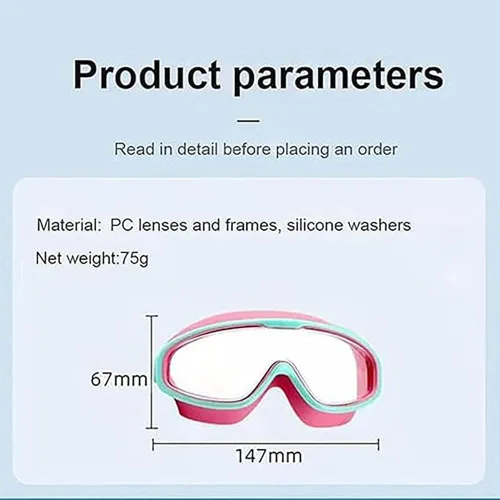Vista 7 de Gafas cósmicas, gafas de natación con marco grande HD para niños, impermeables y antivaho