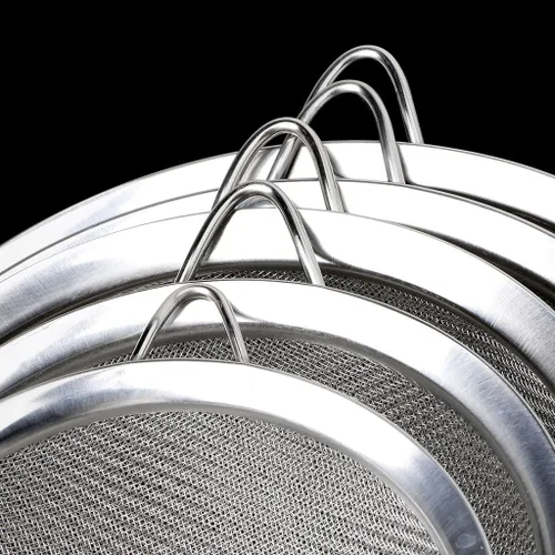 Vista 4 de Mini tamiz/colador profesional -cocina de acero inoxidable harina té colador malla colador tamiz filtro tamiz