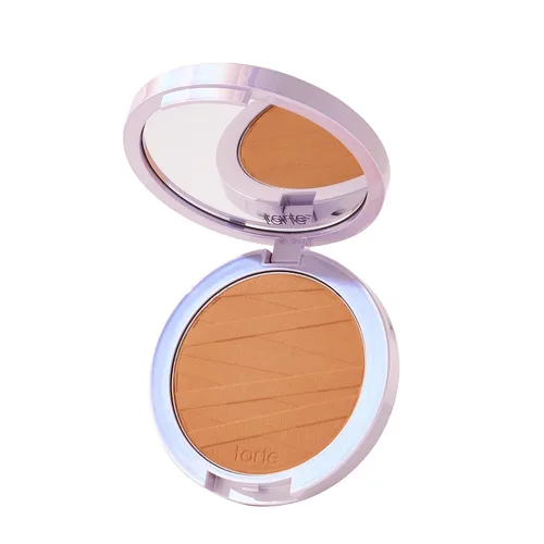 Vista 23 de tarte face tape polvo compacto – Polvo impermeable de cobertura media con ácido hialurónico, hongo de nieve y péptidos para suavizar y fijar