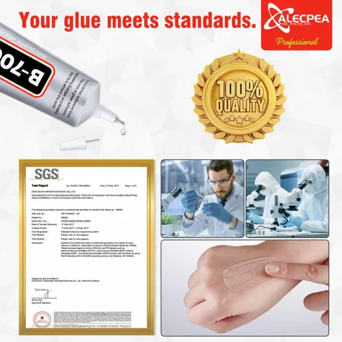 Vista 7 de B-7000 - Pegamento artesanal para hacer joyas - 110ml/3.7oz (paquete de 2) - Pegamento super adhesivo multifunción B-7000 Liquid Fusion para Gris