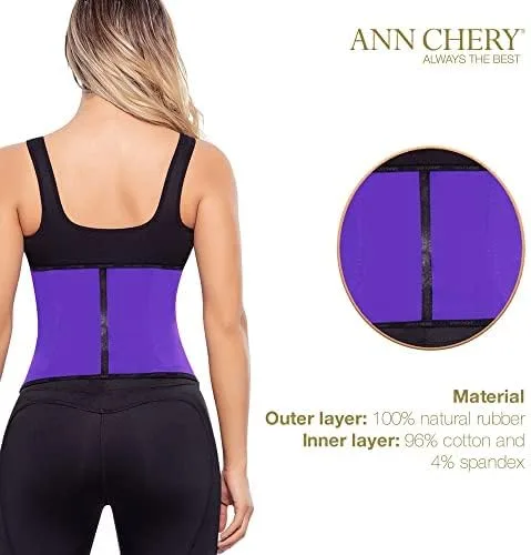 Vista 4 de Ann Chery Corsé entrenador de cintura para pérdida de peso para mujer, faja de cintura colombiana, moldeador de cuerpo de látex de 2 ganchos