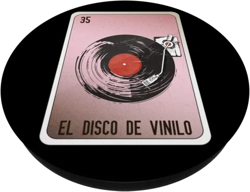 Vista 2 de El Disco De Vinilo - Tarjetas de bingo mexicanas de argot chicano PopSockets intercambiables PopGrip