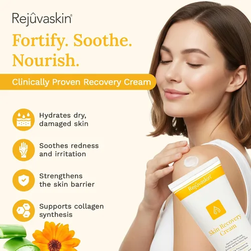 Vista 2 de Rejuvaskin Crema de recuperación de la piel con aloe vera, crema para aliviar el eccema para pieles secas, picazón y sensibles, hidratante