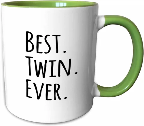Vista 13 de 3dRose Best Twin Ever - Taza de 11 onzas, color negro