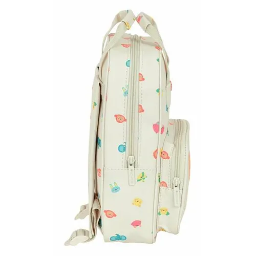 Vista 4 de Mochila Infantil The Avengers Animals Crema Con asas
