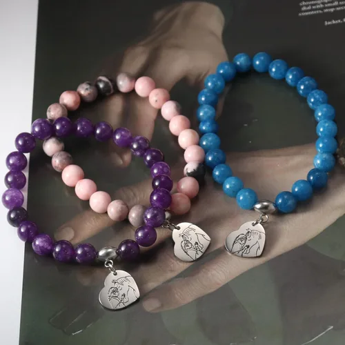 Vista 3 de Regalos de caballo para niñas, pulseras de cuentas de caballo con niña para mujeres y niñas