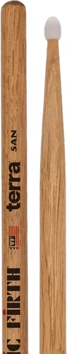 Vista 3 de Vic Firth 5ATN Terra - Baquetas de madera, punta de nailon