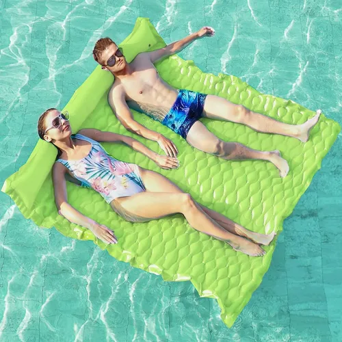 Vista 9 de Jasonwell Flotadores flotantes para piscina, flotador inflable gigante para piscina, balsa de lago, tapete de agua flotante para piscina, tumbona