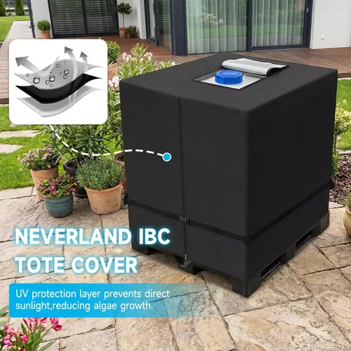 Vista 6 de NEVERLAND IBC - Cubierta impermeable para tanque de agua de 330 galones