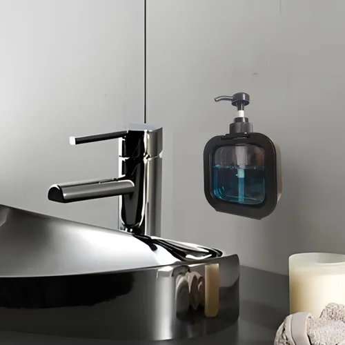 Vista 2 de Dispensador de jabón de manos para baño, dispensador de jabón de ducha montado en la pared, dispensador de platos para cocina, dispensador de champú