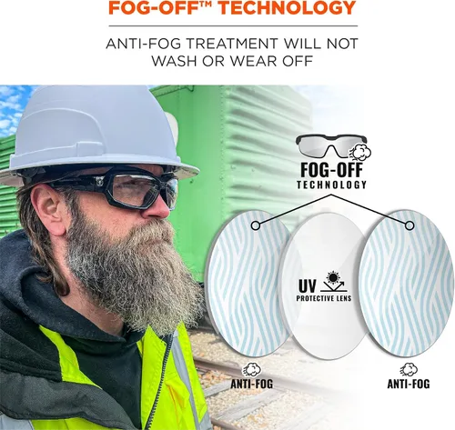 Vista 3 de Ergodyne Skullerz Loki - Juego de gafas de seguridad antiempañantes convertibles, mate