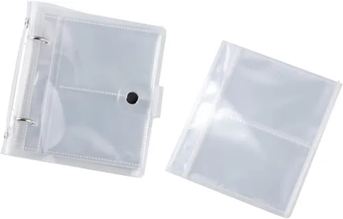 Vista 4 de Álbumes de fotos de 2 x 3 pulgadas, libros de fotos para imágenes de 2.5 x 3.5, mini álbum de fotos con tapa abatible, soporte impermeable