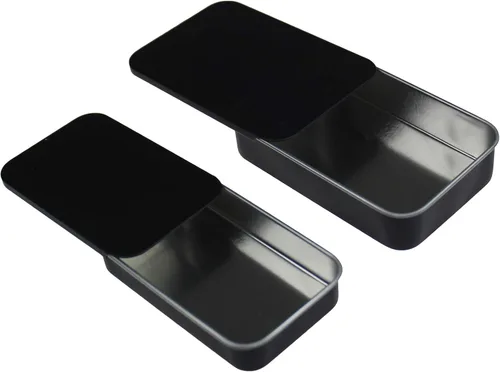 Vista 6 de Goodma 24-Pack contenedores de metal con tapa deslizante rectangular para dulces, joyas, manualidades, píldoras, bálsamo labial, kit