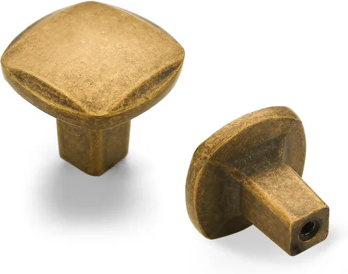 Vista 27 de Paquete de 10 manijas de gabinete de cocina de 3 pulgadas (76mm) color latón envejecido, accesorios para cajones de gabinete de cocina, tiradores