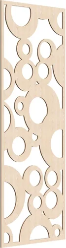 Vista 84 de 9 3/8"W x 24 3/8"H x 1/4"T Farwell Decorativos Paneles de Pared de Madera Calado, Hickory