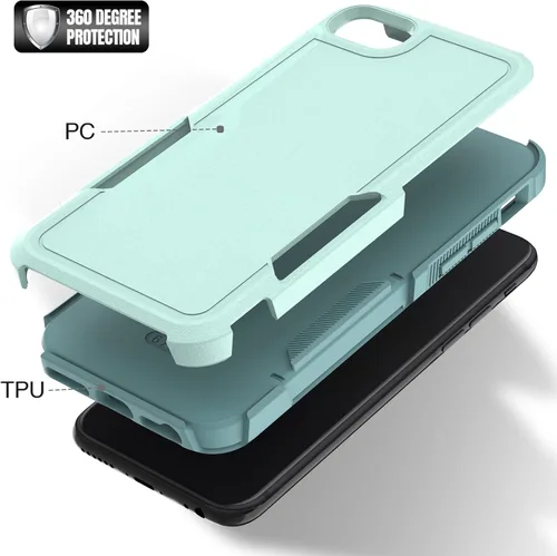 Vista 55 de Jeylly Funda para iPhone SE/Funda para iPhone 5S, Exterior de Plástico Duro que Absorbe Golpes + Interior de Silicona de Goma Defensor contra