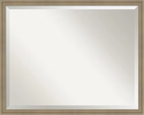 Vista 37 de Amanti Art Espejo de baño marrón para sobre lavabo, espejo rectangular de 24x20 Caleb Brown para tocador, marco rústico pequeño de estilo campestre