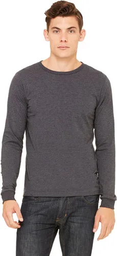 Vista 150 de Canvas Filmore 3501 - Camiseta de 4.2 onzas para hombre manga larga (1) Ceniza + (1) Jaspeado atlético