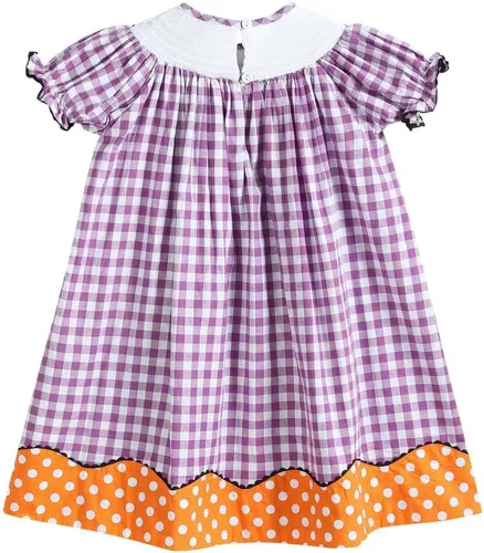 Vista 3 de Lil cactus Baby Girls Halloween Smocked Bishop Dress