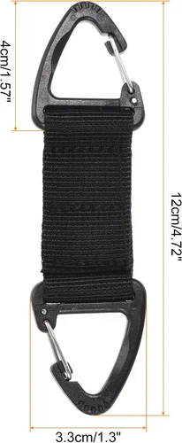 Vista 2 de PATIKIL Clip para llaves para cinturón, hebilla colgante con clip triangular de doble cara para exteriores