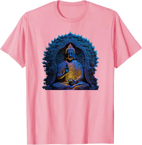 Vista 101 de Estatua de Buda Yoga Budismo Zen Buddhism Meditation T-Shirt Negro