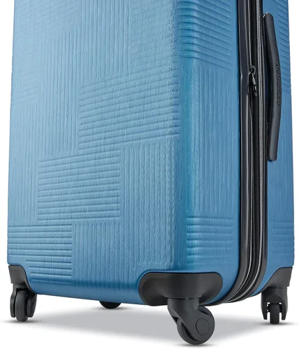 Vista 4 de American Tourister Stratum XLT - Equipaje rígido, extensible con ruedas giratorias, Azul (Spruce)), 122712