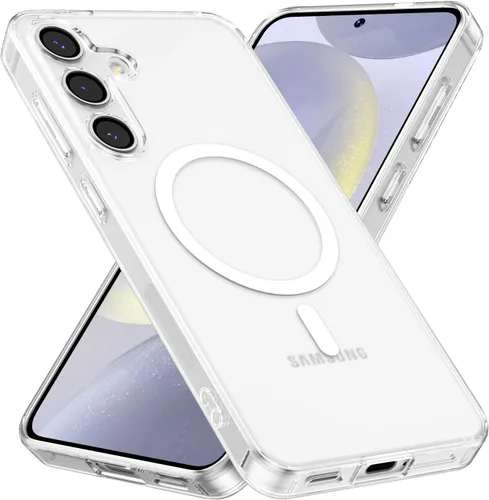 Vista 12 de RALEAVO - Funda magnética para Samsung Galaxy S22 [Compatible con Magsafe], cubierta mate y brillante delgada, parte trasera de policarbonato duro