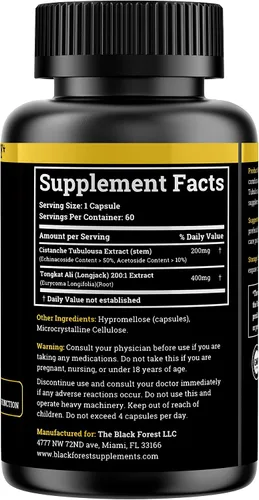 Vista 2 de Cistanche Tubulosa 200mg y Tongkat Ali 400mg (pureza máxima) Suministro de 2 meses
