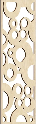 Vista 64 de 9 3/8"W x 24 3/8"H x 1/4"T Farwell Decorativos Paneles de Pared de Madera Calado, Hickory