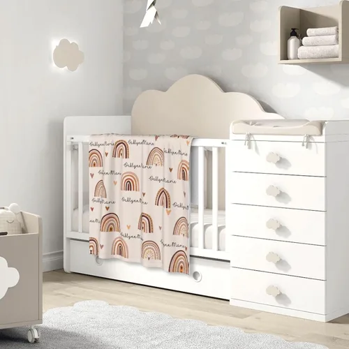 Vista 2 de Mantas de bebé personalizadas para niños y niñas, regalos personalizados para bebés, mantas de bebé personalizadas para niñas y niños, artículos