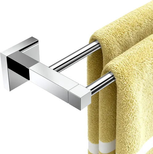 Vista 15 de RUACQ Barra para toallas de 18 pulgadas, Soportes para toallas para baño, Soporte para toallas de acero inoxidable 304 montado en la pared, Barra