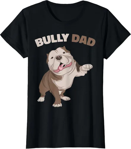 Vista 81 de American Bully Dad Dog Owner Father Funny Men T-Shirt Asphalt Grey