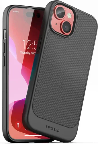 Vista 9 de ENCASED Funda delgada diseñada para iPhone 15 (2023), ultra delgada, flexible, para teléfono (negro mate)