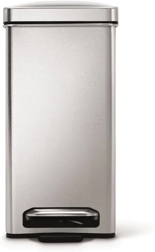 Vista 6 de simplehuman Cubo de basura rectangular de 38 litros/10 galones, acero inoxidable cepillado y cubo de basura delgado de 10 litros/2.6 galones, acero