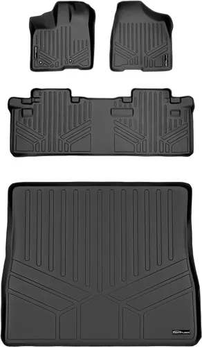 Vista 44 de MAXLINER - Juego de tapetes de piso de ajuste personalizado de 3 filas para Toyota Sienna 2011-2012