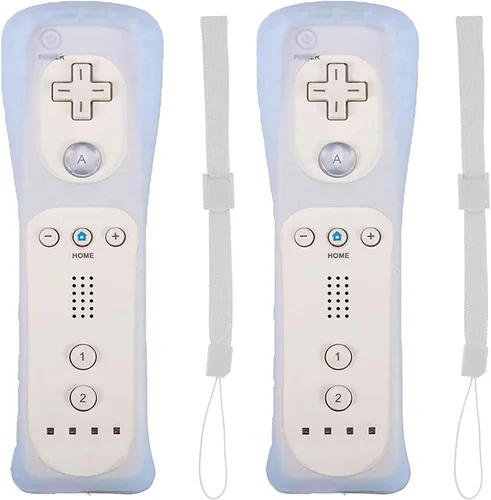 Vista 5 de MOLICUI - Control remoto Wii control inalámbrico para consola Nintendo WiiWii U 2 paquetes color blanco