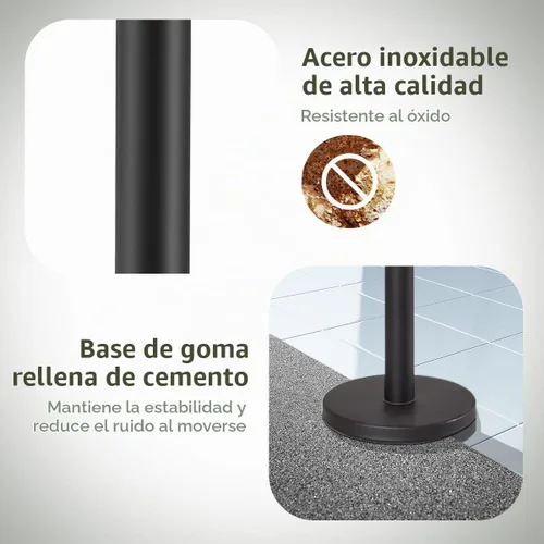 Vista 5 de Goplus 6 puntales, barreras de control de multitudes con correa retráctil de 6.5 pies, postes de puntal de acero inoxidable, poste de línea de cola