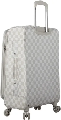 Vista 49 de Steve Madden Equipaje de diseñador, Chalet Gris Claro, Juego de maleta giratoria ligera expandible de 3 piezas - Juego de viaje