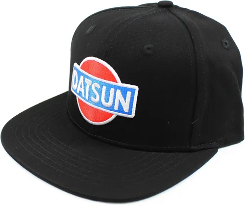 Vista 2 de Datsun - Gorra de béisbol diseño de ala plana color negro