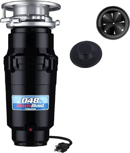 Vista 12 de Waste Maid 10-US-WM-658-3B - Sistema de trituración de residuos de alimentos de acero inoxidable anti-atascos, 1-1/4 HP Premium, Negro