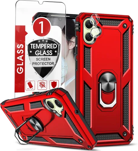 Vista 10 de LeYi para Samsung Galaxy A03S Funda de teléfono, Funda Samsung AO3S con [Paquete de 2] Protector de pantalla, [Calidad militar] Funda protectora