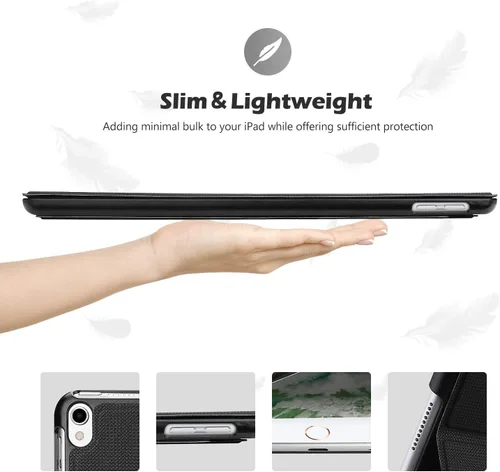 Vista 6 de ProCase Funda para iPad Air 3 de 10.5 pulgadas 2019 / iPad Pro 10.5 2017, funda protectora con soporte delgado, funda inteligente para iPad Air