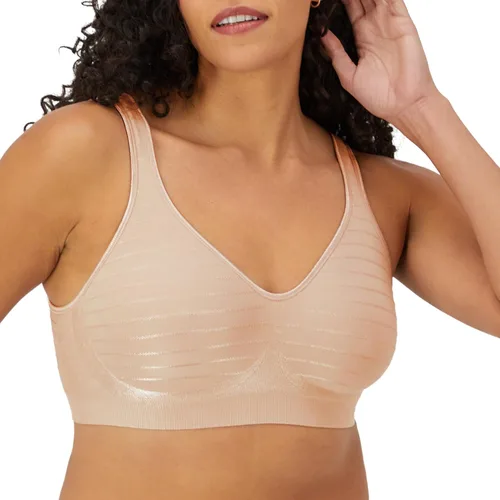 Vista 14 de Bali Sostén sin varillas para mujer, Comfort Revolution - Sostén sin costuras estilo camiseta para mujer, ComfortFlex Fit Almendra Az