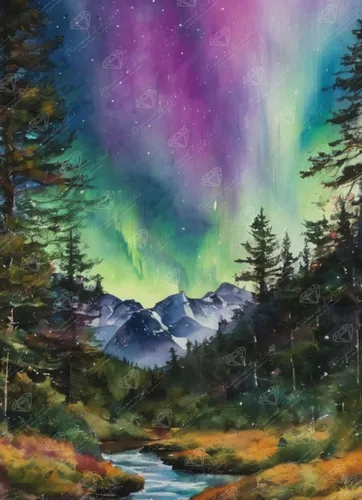 Vista 29 de DIAMOND ART CLUB - Juego de pintura con diamantes, lienzo de “Otoño en Leavenworth”, lienzo redondo 5D para principiantes, divertidas manualidades