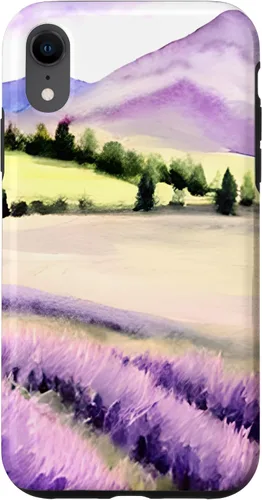 Vista 8 de Funda para iPhone 14 lavanda púrpura flor Francia Provenza acuarela
